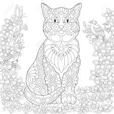 It includes 96 pages of challenging mazes, fun patterns to color, and even dedicated creative haven creative cats adult coloring book. Cat Coloring Page Adult Coloring Book Idea Anti Stress Freehand Royalty Free Cliparts Vectors And Stock Illustration Image 99781930