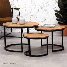 Check spelling or type a new query. Moorni Nested Round Coffee Tables Set 3 Solid Wood And Iron Moorni Com
