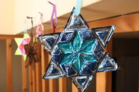 This sand art menorah from parents is just too gorgeous for words! 25 Hanukkah Crafts For Kids
