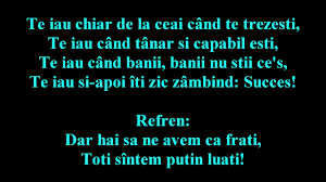 Inclusiv prin primul vers, te iau.!. Pasarea Colibri Toti Suntem Putin Luati Versuri Youtube