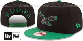 Eagles Throwback Shadow Slice Snapback Black Green Hat By New Era On Hatland Com Hats Nfl Hats Throwback