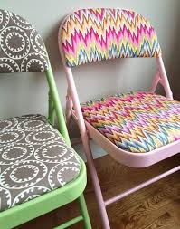 How To Refinish Folding Chairs Decorate Them With Fabirc Paint Folding Chair Diy Chair Folding Chair Covers