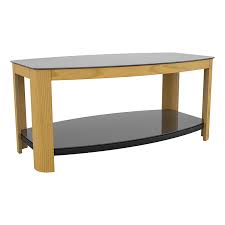 Scandic solid oak medium coffee table. Ft100affo Affinity Coffee Table 1000 Oak Black Glass Avf Group Uk