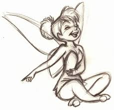 In This Drawing Tink Is In A Good Mood From The First Drawing Done By Frank Thomas In The Disney Art Drawings Art Sketches Doodles Disney Drawings Sketches