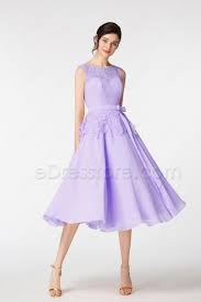 Lavender Cocktail Homecoming Dresses Tea Length Tea Length Bridesmaid Dresses Blue Ball Gowns Lavender Lace Dress