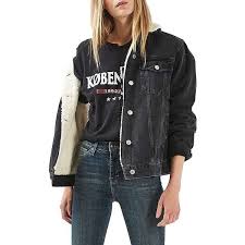 Women S Topshop Moto Borg Lined Denim Jacket 125 Liked On Polyvore Featuring Outerwear Ja Fur Lined Denim Jacket Denim Jacket With Fur Lined Denim Jacket