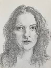 Poppy, from a portrait reference set. Graphite. I love her serene inner  gaze. @lifemodelpoppy