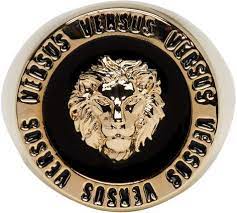 versus for men ss21 collection lion ring black lion black