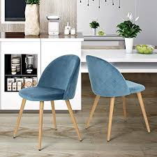 Maybe you would like to learn more about one of these? Coavas Dining Chairs Soft Seat And Back Kitchen Chairs With Wooden Style Sturdy Metal Legs Velvet Chairs For Dining And Living Room Chairs Set Of 2 Blue