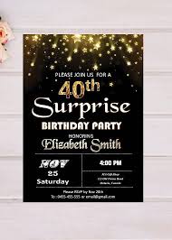 Invitation Surprise 60th Birthday Party Ideas For Mom Surprise 60th Birthday Invitation For Woman Or Man Gold Foil Stars Bokeh 40th 50th 80th Any A 60th Birthday Invitations Surprise 60th Birthday Surprise Party