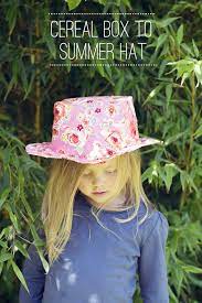 Cereal Box Crafts Making A Cardboard Hat For Summer Cereal Box Craft Diy Canopy Fabric Canopy