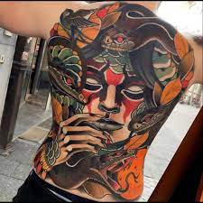 Alex Garcia Tattoo Neo Traditional Full Back Tattoos Neo Traditional Traditional Tattoo Back Piece