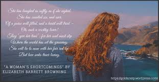 A Woman S Shortcomings By Elizabeth Barrett Browning Abraham Hicks Videos Personality Disorder Abraham Hicks