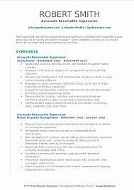Efficient business processes to record revenue. Accounts Receivable Job Description Resume Fresh Accounts Receivable Supervisor Resume Samples Resume Guru Pelayan