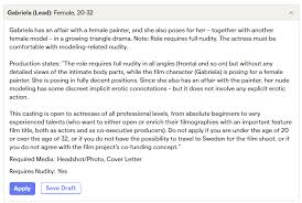 You may even be able to go as press. Related To That Earlier Post Of Nudity For Nothing This One Wants You To Pay Them To Be Nude In Sweden Acting