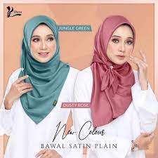 Ramai pulak yang berkenan dengan design tu. Tudung Bawal Satin Bawal Satin Deluxe By Yarra Scarf Shopee Singapore