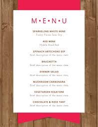 A collection of dinner party menu ideas including holiday entertaining to budget friendly options. Simple Dinner Party Menu Template Mycreativeshop
