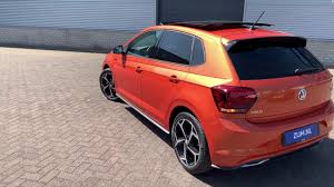 English Review Volkswagen New Polo R Line 2020 In 4k Energic Orange 17 Inch Bonneville Youtube