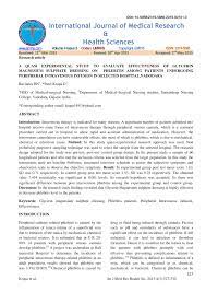 Pdf A Quasi Experimental Study To Evaluate Effectiveness Of Glycerin Magnesium Sulphate Dressing On Phlebitis Among Patients Undergoing Peripheral Intravenous Infusion In Selected Hospital Vadodara