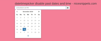 Bootstrap Datetimepicker Disable Past Dates And Time Example In 2020 Dating Disabled Dating Time