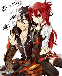 The two girls and a guy trope as used in popular culture. Grafika Raven Elesis And Elsword Anime Elsword Anime Boy