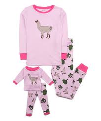 leveret pink llama long sleeve pajama set 18 doll pajama set toddler girls