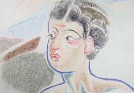 Original Pastel Drawing, 'head Study', James Wood (1889-1975), Circa 1950's 