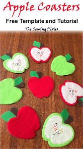 You may have noticed that these little felt balls have been popping up all around. How To Sew Felt Apple Coasters Free Pdf Template Agnes Creates