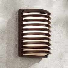 John Timberland Bronze Grid 10 High Outdoor Wall Light 98999 Lamps Plus