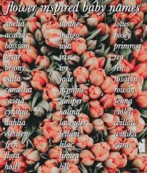 230 Flower Names For Babies Baby Name List Unique Baby Names Cute Baby Names