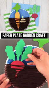 Paper Plate Veggie Garden Craft For Kids Easy Spring Craft Garden Crafts For Kids Crafts For Kids Garden Crafts