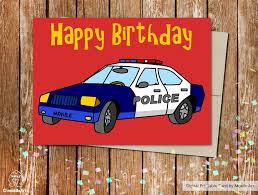 Happy Birthday Card Printable Boy Printable Birthday Boypolice Printable Cardprintable Etsy Birthday Card Printable Birthday Cards For Boys Birthday Cards