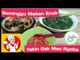 Menu masakan sehari hari 3 menu masakan rumahan 01 menu hemat simpel dan sederhana. Menu Masakan Rumahan Untuk Seminggu Part 1 Youtube Masakan Makanan Memasak