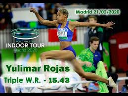 La venezolana yulimar rojas y el burkinés hugues fabrice zango, plusmarquistas mundiales de triple salto en pista cubierta, intentarán este sábado hacerse también con los récords al aire libre durante el meeting madrid 2021 de atletismo, que se celebrará en el nuevo estadio de vallehermoso. Yulimar Rojas Triple World Record 15 43 World Athletics Indoor Tour Madrid 2020 Youtube