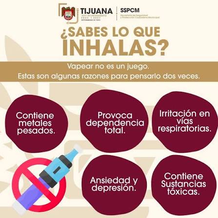 AccionesPorTuSeguridad | Las consecuencias del vapeo no se ven, pero se  sienten. 💨 Respirar con dificultad, perder memoria, vivir con ansiedad...  ¿Eso quieres? 🫵🏻 #TijuanaResponsabilidadDeTodos 💨