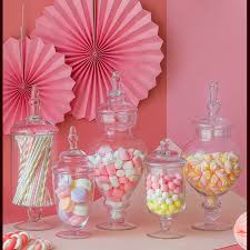 Our glass apothecary jars are great for a number of uses ranging from making your own candles to simply using them for decorative storage. Decorative Jars Set Of 4 Clear Glass Apothecary Jars Wedding Candy Serving Small Boxes Jars Tins Home Garden
