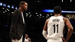 Kevin durant and kyrie irving could structure their contracts as full maxes ($32.7m and $38.2m, respectively), but with $5.0m and $4.3m, respectively, as unlikely bonuses. Brooklyn Nets Video Kyrie Irving Tosses In Sky High Circus Shot