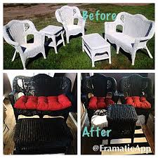 Spray Paint Wicker Furniture Flat Black Spray Paint Rust Oleum Painter S Touch 2x Paint Primer Red Painting Wicker Furniture Painted Wicker Wicker Bedroom
