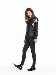 Star Patterned Leather Jacket Fashion Leather Jacket Style Star Fashion