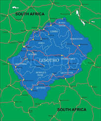 Politische karte der antarktis region. Lesotho Karte Stock Vektor Colourbox