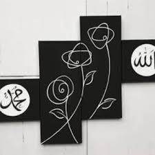 Bunga merupakan salah satu hal yang sangat disukai banyak orang. Jual Lukisan Kaligrafi Minimalis Bunga Abstrak Hitam Putih Kab Mojokerto Nuhifa Store Tokopedia