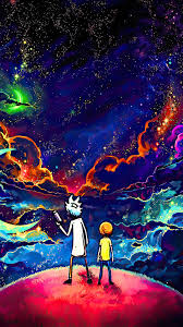 Rick And Morty Abstract Space Wallpaper
