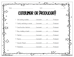 In This Worksheet Students Will Circle Whether The Example Is A Producer Or Consumer Social Studies Worksheets Social Studies Social Studies Activities