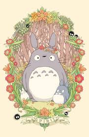 Сестры сацуки и мэй переезжают вместе с папой в деревенский дом. Flower Crown Totoro 18 X 24 Print Totoro Art Ghibli Totoro