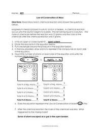 Law Of Conservation Of Mass Worksheet Conservation Of Mass Science Notebook Matter Worksheets