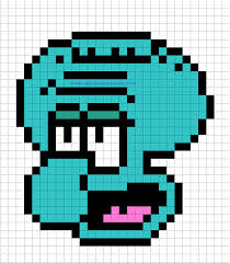 Minecraft Pixel Art Templates Squidward Spongebob Minecraft Pixel Art Pixel Art Pixel Art Templates