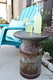 Milk Can Side Table Milk Can Decor Milk Cans Diy Side Table