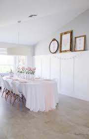 Pink And White Tablescape For Valentine S Day Baby Shower Or Wedding Dining Room Pink Table Runner House Mix