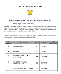 Portal kerja kosong kerajaan membuka peluang pekerjaan di koperasi melayu. Jawatan Kosong Di Perbadanan Kemajuan Negeri Negeri Sembilan 8 Oktober 2018 Appjawatan Malaysia