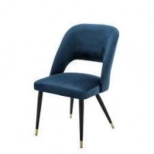 Shop while they're still in stock. Chaise Cipria Velours Bleu Salle A Manger De Luxe Chaise De Salle A Manger Chaises Rembourrees